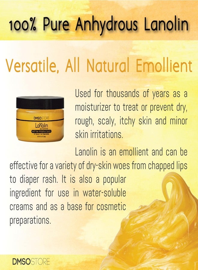 DMSOSTORE Lanolin 1 lb. Unrefined 100% Pure USP Grade. Skin protectorate and moisturizer that delivers deep hydration and nourishment, excellent as a nipple cream. - Image 4